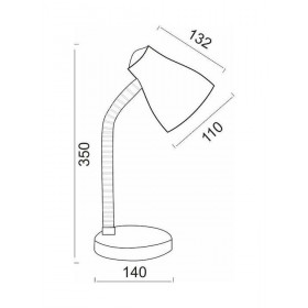 Φωτιστικό Γραφείου E27 Λευκό Και Κίτρινο Yuppie SF1211Y ACA LIGHTING