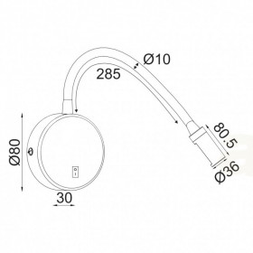 Σποτ Επίτοιχο LED 3W 3200K Λευκό SF126LEDSW ACA LIGHTING