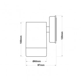 Σποτ Επίτοιχο GU10 Γκρι SL7032G ACA LIGHTING