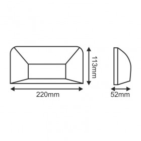 Απλίκα LED 6W 3000k Σκουριά SLIM22R ACA LIGHTING