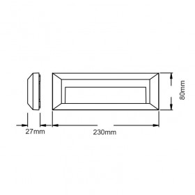 Απλίκα LED 2W 3000k Γκρι SLIM32N ACA LIGHTING