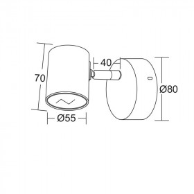 Σποτ Επίτοιχο GU10 Λευκό Orfeas SUH1891PW ACA LIGHTING