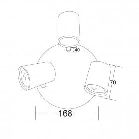 Σποτ Οροφής Τρίφωτο GU10 Λευκό Orfeas SUH1893PW ACA LIGHTING