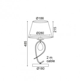 Πορτατίφ E27 Χρυσό και Μαύρο Basilico TNK81490CG1T ACA LIGHTING
