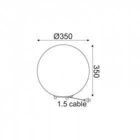 Φωτιστικό Δαπέδου E27 Λευκό Luna V2010351TW ACA LIGHTING