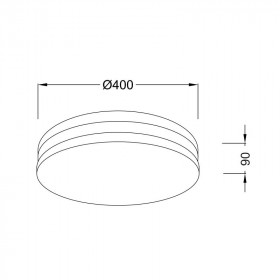 Πλαφονιέρα E27 Λευκό Και Χρώμιο Gozo V284913C40CH ACA LIGHTING