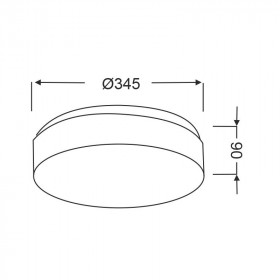 Πλαφονιέρα E27 Λευκό Parfait V287071C34 ACA LIGHTING