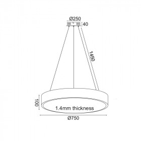 Φωτιστικό LED 60W 3000k Λευκό Optimus V29LEDP75WH ACA LIGHTING
