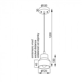 Φωτιστικό Μονόφωτο Ε27 Τσιμέντο Belfast V35163CW ACA LIGHTING