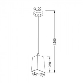 Φωτιστικό Μονόφωτο Ε27 Τσιμέντο Elton V35352 ACA LIGHTING