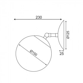Απλίκα E27 Ορείχαλκος Thetis V360501W ACA LIGHTING