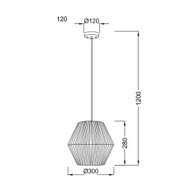 Φωτιστικό Μονόφωτο Ε27 Λευκό Σχοινί Peru V36319 ACA LIGHTING