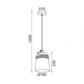 Φωτιστικό Μονόφωτο Ε27 Τσιμέντο Elvis V36339 ACA LIGHTING