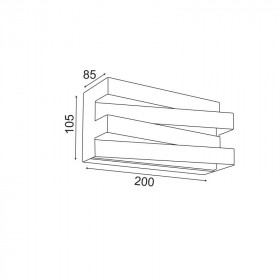 Απλίκα LED 12W 3000Κ Χρυσό Milano V80LEDW20DG ACA LIGHTING