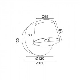 Σποτ Επίτοιχο LED 8W 3000Κ Μαύρό Zeus V83LEDW13BK ACA LIGHTING