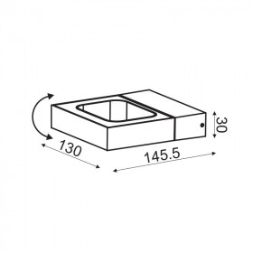 Απλίκα LED 6W 3000Κ Γκρι Cyclop ZD80856LEDGY ACA LIGHTING