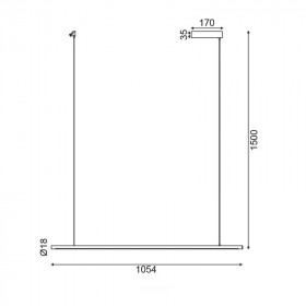 Φωτιστικό LED 18W 3000k Ορείχαλκος Avenue ZM16LEDP105AB ACA LIGHTING