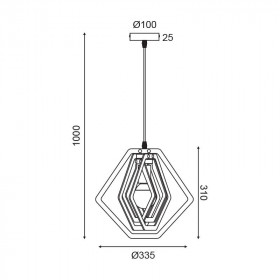 Φωτιστικό Μονόφωτο Ε27 Καφέ Και Χρυσό ZM391P34WDL ACA LIGHTING