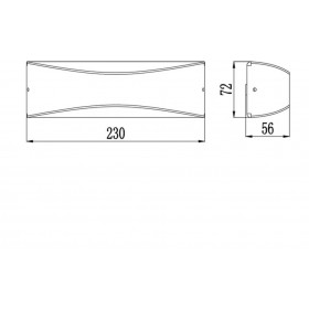 Απλίκα LED 12W 3000k Ανθρακί GL16103 SUNLIGHT