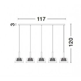 Φωτιστικό Πεντάφωτο G9 Χρώμιο Boccale 1300301306 NOVA LUCE
