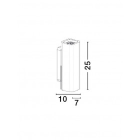 Σποτ Επίτοιχo GU10 Λευκό Γύψος 41688601 NOVA LUCE
