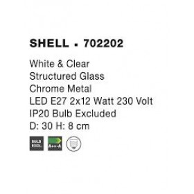 Πλαφονιέρα E27 Λευκό Shell 702202 NOVA LUCE