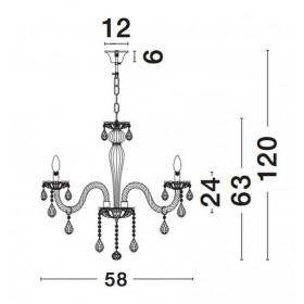 Φωτιστικό Πεντάφωτο Ε14 Μελί Zeno 71231401 NOVA LUCE