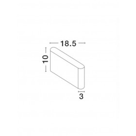 Απλικα Τοιχου 2x3w Led 3000k Ip54 Ανθρακι Soho Nova Luce