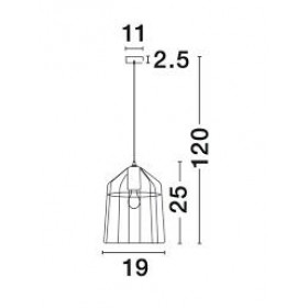 Φωτιστικό Μονόφωτο Ε27 Μαύρο Peppino 7605178 NOVA LUCE