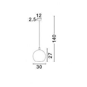 Φωτιστικό Μονόφωτο Ε27 Φυμέ Γυαλί Jerardo 8436423 NOVA LUCE