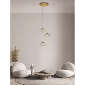Φωτιστικό Τρίφωτο G9 Διάφανο Και Χρυσό Ester 9006048 NOVA LUCE