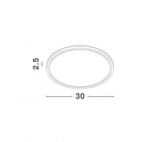 Πλαφονιέρα LED 24W 3000k-6500k Λευκό Dixie 9060188 NOVA LUCE