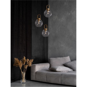 Φωτιστικό Τρίφωτο Ε27 Χρυσό Και Διάφανο Irvine 9241190 NOVA LUCE