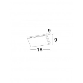 Απλίκα LED 12W 3000k Μαύρο Keen 9270027 NOVA LUCE