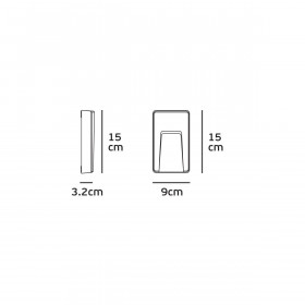 Απλίκα LED 3W 3000k Ανθρακί VK/02146 VK LED