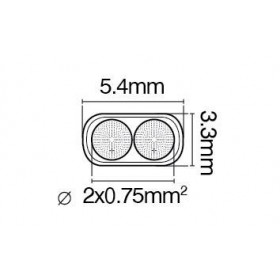 Καλώδιο NYFAZ HO3VH-H 2x0.75mm² Πλακέ Διάφανο SALCAVI