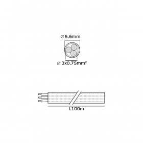 Καλώδιο H03VV-F 3x0.75mm² Στρογγυλό Διάφανο VK LED