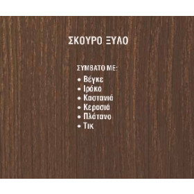 Κανάλι Διανομής Αυτοκόλλητο 12X13mm Σκούρο Ξύλο VIOKAR
