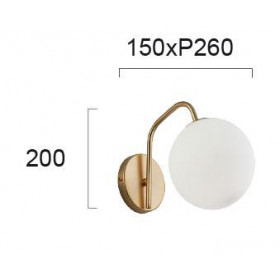 Απλίκα E14 Χρυσό Και Λευκό Globe 3094600 VIOKEF