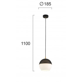 Φωτιστικό Μονόφωτο E27 Μαύρο Και Χρυσό Brody 3097900 VIOKEF