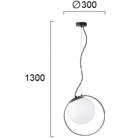 Φωτιστικό Μονόφωτο E27 Μαύρο Και Λευκό Bubble 3099900 VIOKEF