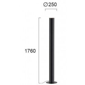 Φωτιστικό Δαπέδου E27 Μαύρο Tube 39003700 VIOKEF