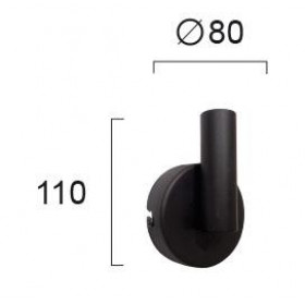 Απλίκα LED 3W 3000k Μαύρο Duct 3989600 VIOKEF