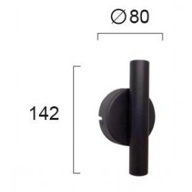 Απλίκα LED 6W 3000k Μαύρο Duct 3989700 VIOKEF