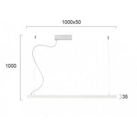 Φωτιστικό LED 48W 3000k Λευκό Lynne 3994600 VIOKEF