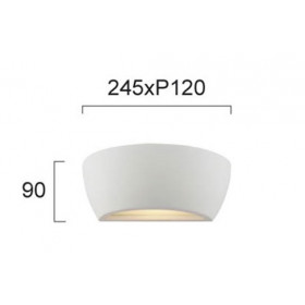 Απλίκα E27 Λευκός Γύψος Up-Down Ceramic 4004301 VIOKEF