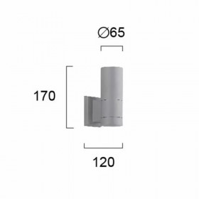 Σποτ Επίτοιχο GU10 Γκρι Sotris 4038500 VIOKEF