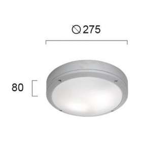 Πλαφονιέρα E27 Γκρι Leros 4049200 VIOKEF