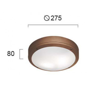 Πλαφονιέρα E27 Καφέ Leros 4049203 VIOKEF