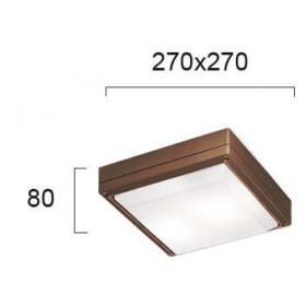 Πλαφονιέρα E27 Καφέ Leros 4049303 VIOKEF
